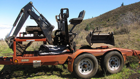 Mini Excavator on the Farm