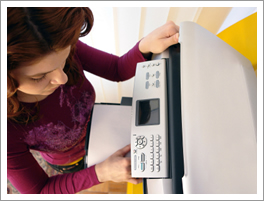 Commercial copier being used in an office